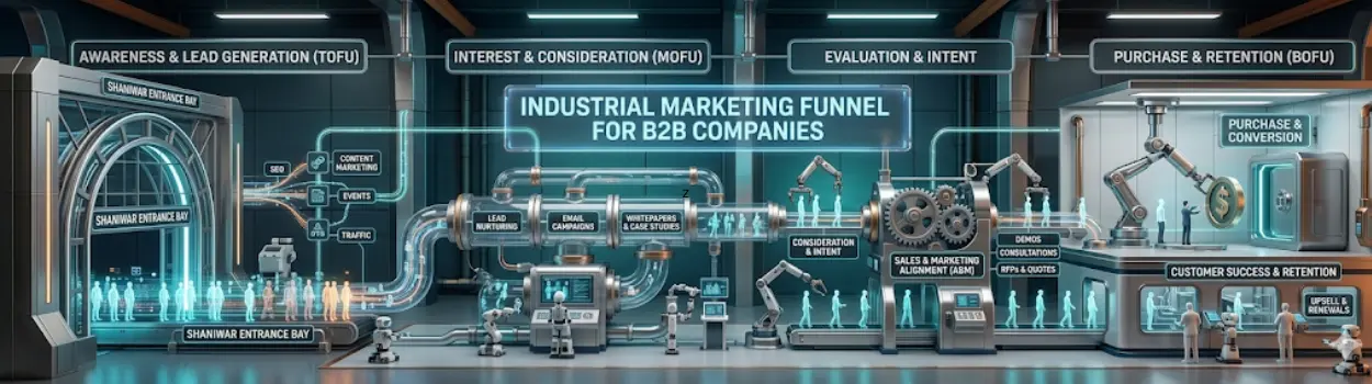 industrial marketing funnel for B2B