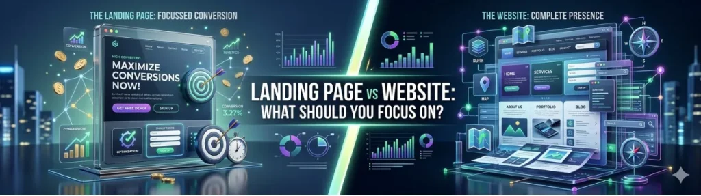 Landing page vs website