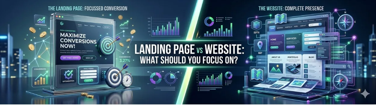 Landing page vs website