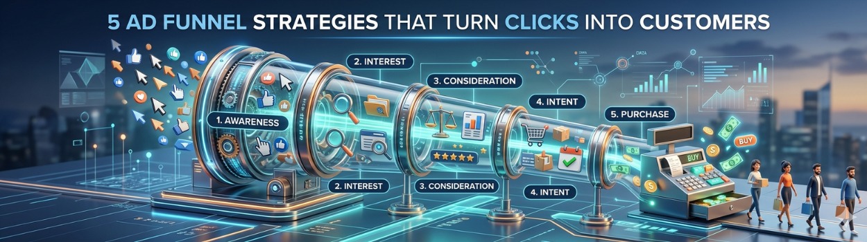 Ad Funnel Strategies to turn clicks into customers and increase conversions
