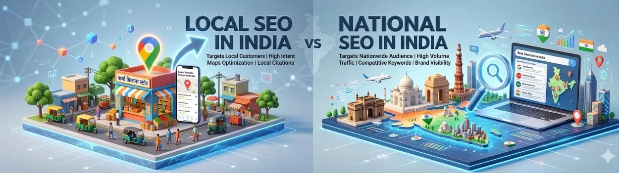 Local SEO vs National SEO India