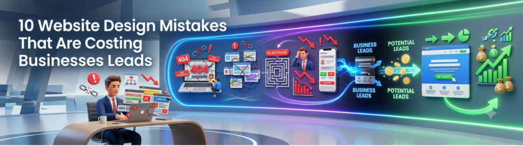 Website Design Mistakes Losing Leads